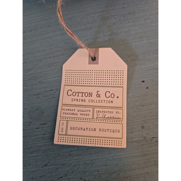 Cotton & Co. Easter Rabbit Fabric Shelf Sitter Tabletop Doll Pink Weighted Bunny - Picture 8 of 9